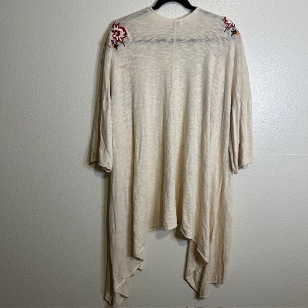 UMGEE Med/L Embroidered Kimono Cardigan Open Front Flowy Duster Floral Boho - Picture 3 of 14